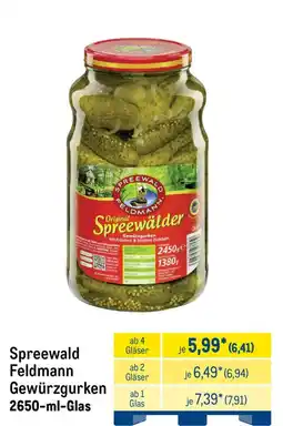 METRO Spreewald Feldmann Gewürzgurken Angebot