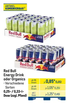 METRO Red Bull Energy Drink Angebot