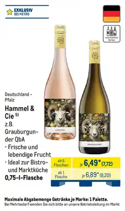 METRO Hammel & Cie Grauburgunder QbA Angebot
