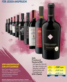 METRO Zolla Primitivo di Manduria DOC Angebot