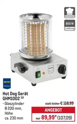 METRO Hot Dog Gerät GHM1002 Angebot
