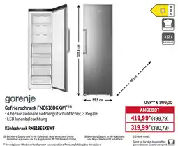METRO gorenje Gefrierschrank FNC618D6XWF Angebot