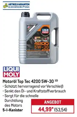 METRO LIQUI MOLY Motoröl Top Tec 4200 5W-30 Angebot