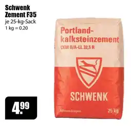 V Baumarkt Schwenk Zement F35 Angebot