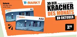 V Baumarkt V-MARKT Batterie AA oder AAA Angebot