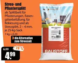 V Baumarkt Streu- und Pflastersplitt BAUSTOFF Angebot