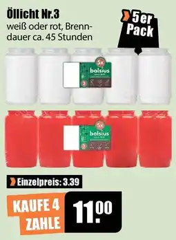 V Baumarkt Öllicht Nr.3 bolsius Angebot