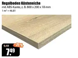 V Baumarkt Regalboden Küsteneiche Angebot