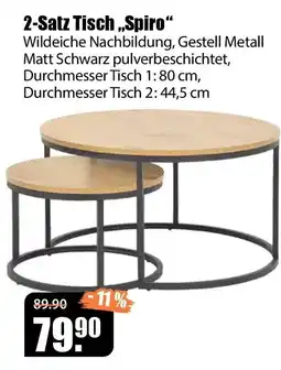 V Baumarkt 2-Satz Tisch „Spiro“ Angebot