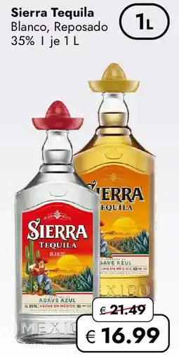 Travel Free Sierra Tequila Blanco, Reposado Angebot