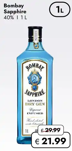 Travel Free Bombay Sapphire London Dry Gin Angebot