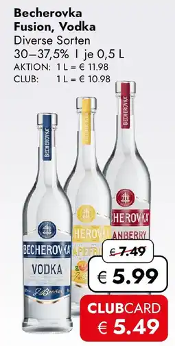 Travel Free Becherovka Fusion, Vodka Angebot