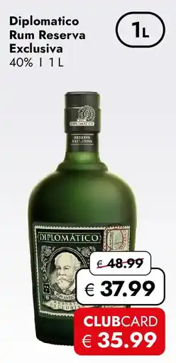 Travel Free Diplomatico Rum Reserva Exclusiva Angebot