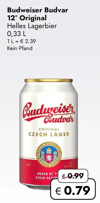 Budweiser Budvar 12° Original Helles Lagerbier