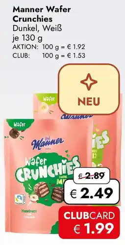 Travel Free Manner Wafer Crunchies Dunkel, Weiß Angebot
