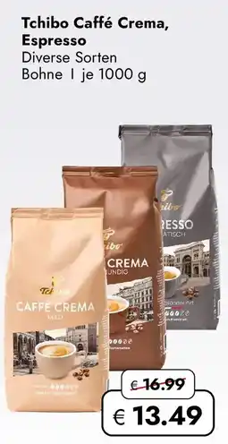 Travel Free Tchibo Caffé Crema, Espresso Angebot