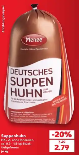 Kaufland Menge DEUTSCHES SUPPENHUHN Angebot