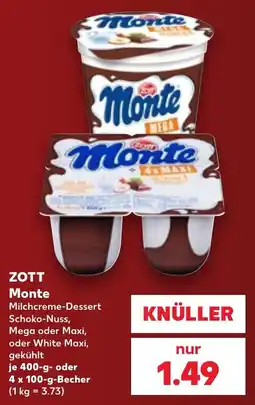 Kaufland ZOTT Monte Milchcreme-Dessert Angebot