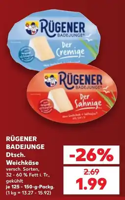 Kaufland RÜGENER BADEJUNGE Weichkäse Angebot