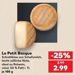 Kaufland Le Petit Basque Schnittkäse aus Schafsmilch Angebot