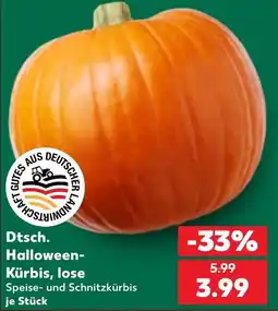 Kaufland Dtsch. Halloween-Kürbis, lose Speise- und Schnitzkürbis Angebot