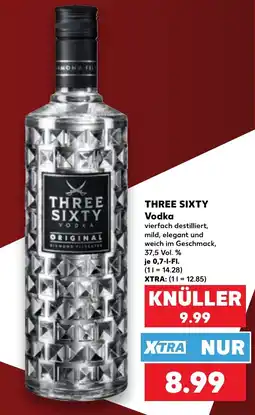 Kaufland THREE SIXTY Vodka Angebot