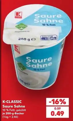 Kaufland K-CLASSIC Saure Sahne Angebot