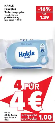 Kaufland HAKLE Feuchtes Toilettenpapier Angebot
