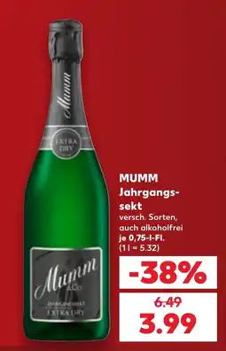 Kaufland MUMM Jahrgangs-sekt Angebot