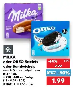 Kaufland MILKA oder OREO Stieleis Angebot