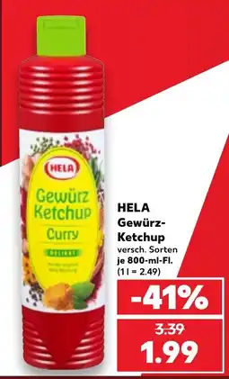 Kaufland HELA Gewürz-Ketchup Curry Angebot
