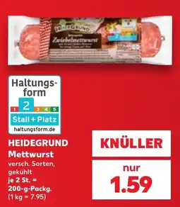 Kaufland HEIDEGRUND Mettwurst Angebot