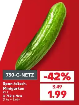 Kaufland Span./dtsch. Minigurken Angebot