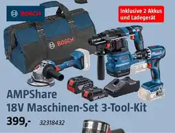Bauhaus BOSCH AMPShare 18V Maschinen-Set 3-Tool-Kit Angebot