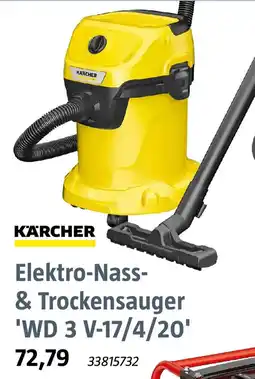 Bauhaus KARCHER Elektro-Nass- & Trockensauger 'WD 3 V-17/4/20' Angebot