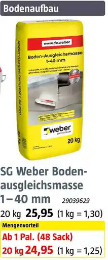 Bauhaus SG Weber Bodenausgleichsmasse 1-40 mm Angebot