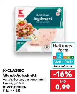 Kaufland K-CLASSIC Wurst-Aufschnitt Angebot