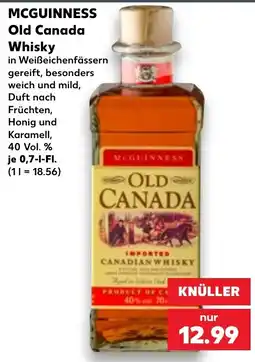 Kaufland McGuinness Old Canada Whisky Angebot