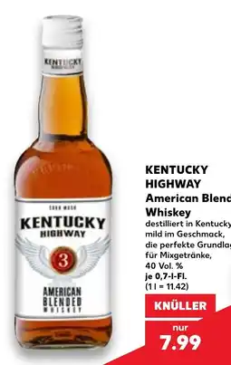 Kaufland Kentucky Highway American Blended Whiskey Angebot