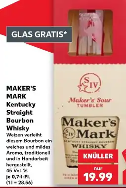 Kaufland MAKER'S MARK Kentucky Straight Bourbon Whisky Angebot