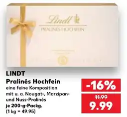 Kaufland LINDT Pralinés Hochfein Angebot