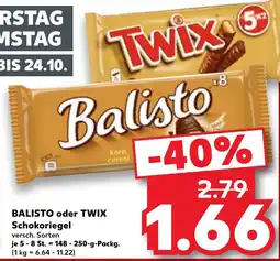 Kaufland BALISTO oder TWIX Schokoriegel Angebot