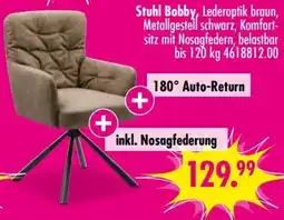 Möbel Boss Stuhl Bobby, Lederoptik braun Angebot