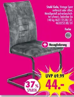 Möbel Boss Stuhl Gela, Vintage Samt anthrazit oder silber Angebot