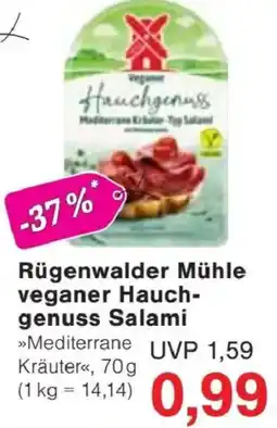 Jawoll Rügenwalder Mühle veganer Hauchgenuss Salami Angebot