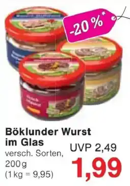 Jawoll Böklunder Wurst im Glas Angebot