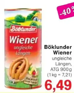 Jawoll Böklunder Wiener ungleiche Längen Angebot