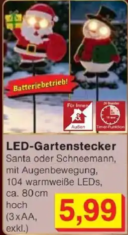 Jawoll LED-Gartenstecker Santa oder Schneemann Angebot