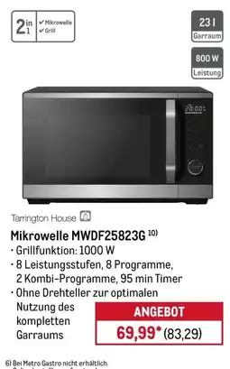 METRO Tarrington House Mikrowelle MWDF25823G Angebot