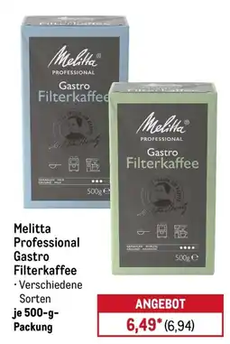 METRO Melitta Professional Gastro Filterkaffee Angebot